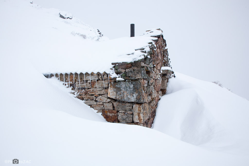 Ruta de las Brañas Teverganas en invierno. Braña Torce o Braña Aguil.